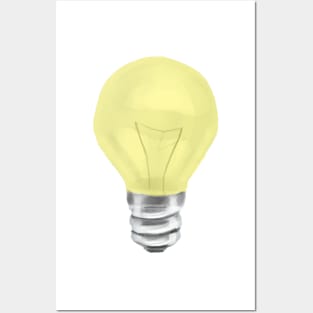 Yellow Lightbulb Posters and Art